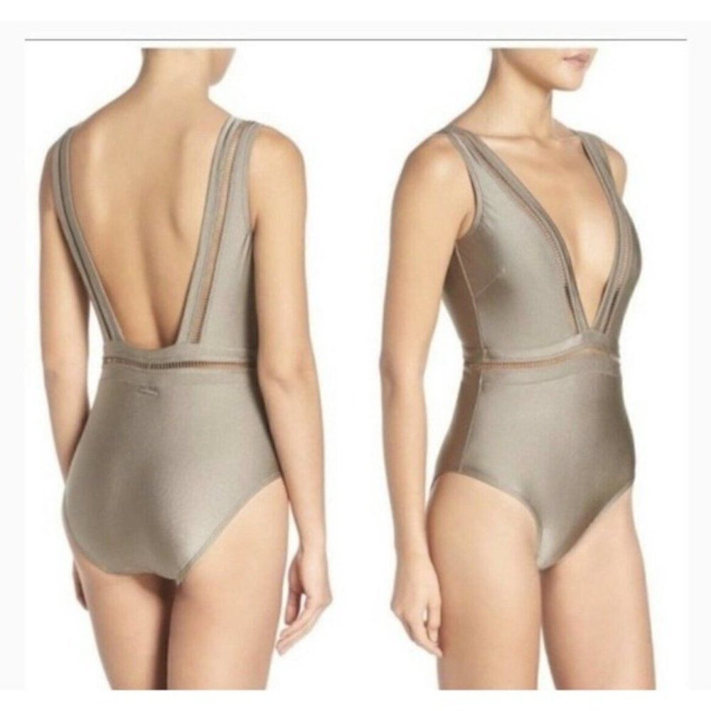 Ted Baker London Plunge One Piece Swimsuit - NEW